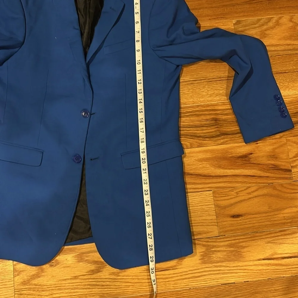 Royal Blue Slim-Fit Sport Coat with Notched Lapel